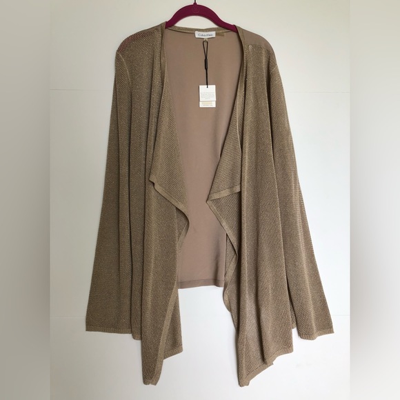 Calvin Klein Tops - NWT Calvin Klein Open Front Knit Asymmetrical Sweater Cardigan Topper XL